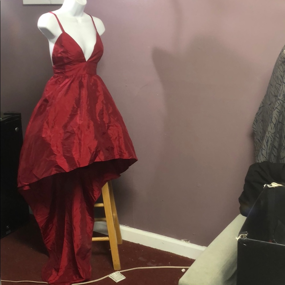 Red Asymmetrical Dress